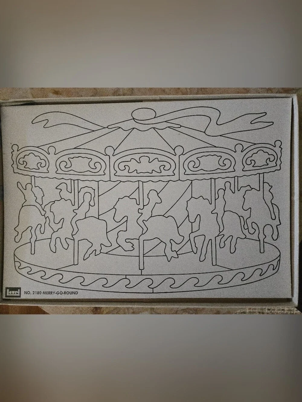 Vintage Lauri Crepe Foam Puzzles: Merry-go-Round (2180)
